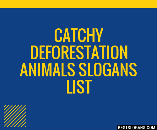 40+ Catchy Deforestation Animals Slogans List, Phrases, Taglines & Names  Feb 2023