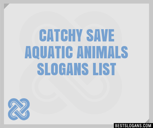 40+ Catchy Save Aquatic Animals Slogans List, Phrases, Taglines & Names Mar  2023