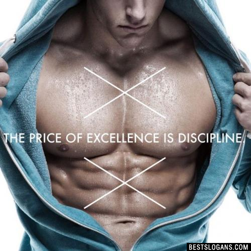 The Price of Excellence is discipline.