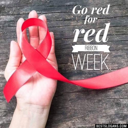 Go red for red ribbon week.