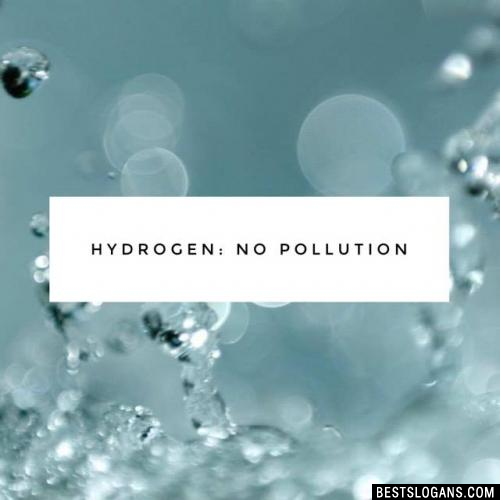 Hydrogen: No pollution