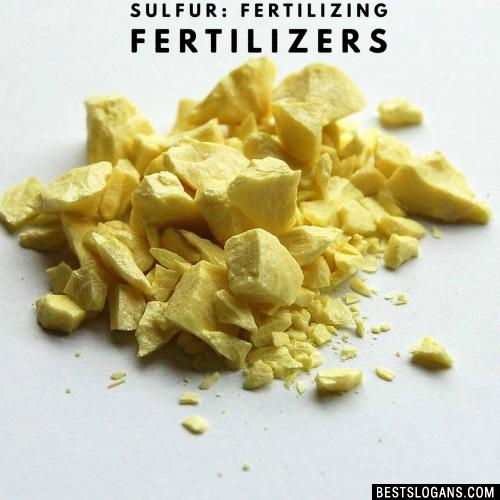 Sulfur: Fertilizing fertilizers