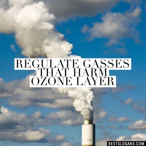 Regulate gasses that harm Ozone layer